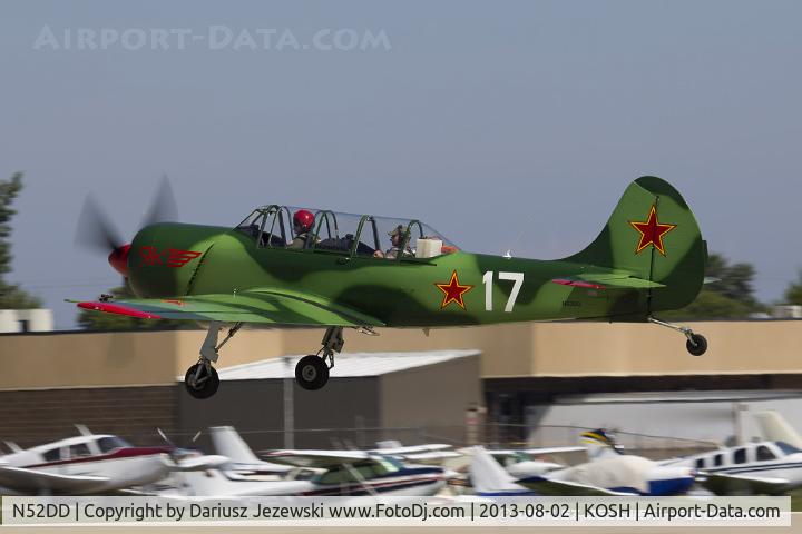 N52DD, 2002 Yakovlev (Aerostar) Yak-52TW C/N 0212404, Yakovlev (Aerostar) Yak-52TW  C/N 212404, N52DD
