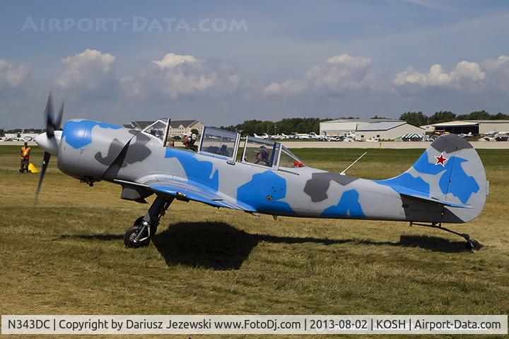 N343DC, 2004 Yakovlev (Aerostar) Yak-52TW C/N 0412508, Yakovlev (Aerostar) Yak-52TW  C/N 412508, N343DC