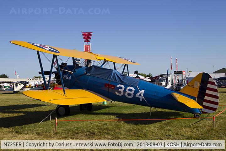 N725FR, 1940 Boeing A75 C/N 75-384, Boeing A75 PT-13 Kaydet  C/N 75-384, N725FR