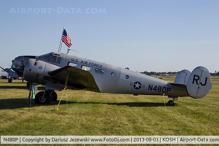 N480P, 1952 Beech C-45H Expeditor C/N AF-815 (52-10885), Beech C45H Expeditor  C/N 52-10885, N480P