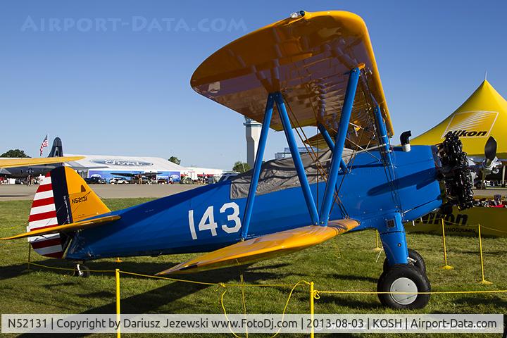 N52131, 1943 Boeing A75N1(PT17) C/N 75-8511, Boeing A75N1(PT17) Stearman  C/N 75-8511, N52131