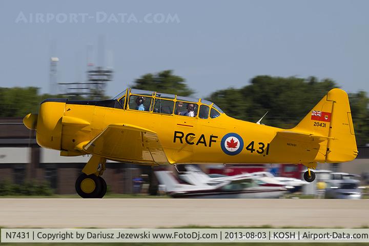 N7431, 1952 Canadian Car & Foundry Harvard MK IV C/N CCF4 222, Canadian Car & Foundry Harvard Mk.IV  C/N CCF4 222, NX7431