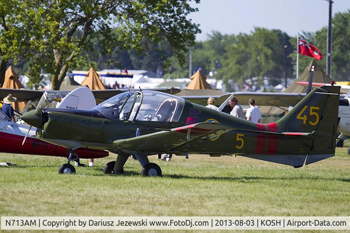 N713AM, 1972 Scottish Aviation Sk.61E Bulldog C/N BH100/157, Scottish Aviation Bulldog MDL 101  C/N 157, N713AM