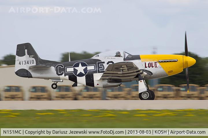 N151MC, 1968 North American F-51D Mustang Mustang C/N AF6722581, North American F-51D Mustang 
