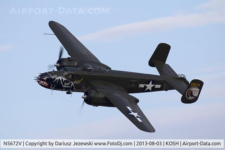 N5672V, 1945 North American B-25J Mitchell Mitchell C/N 108-47686, North American B-25J Mitchell 