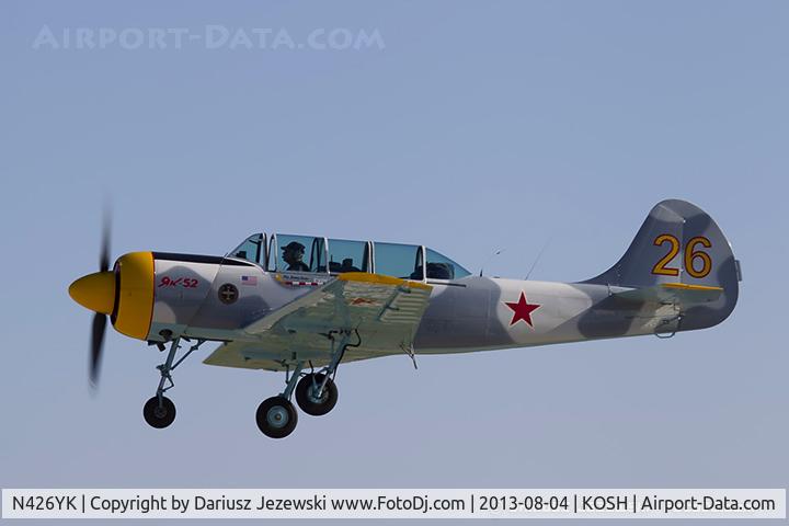 N426YK, 1985 Yakovlev (Aerostar) Yak-52 C/N 856102, Yakovlev (Aerostar) Yak-52  C/N 856102, N426YK