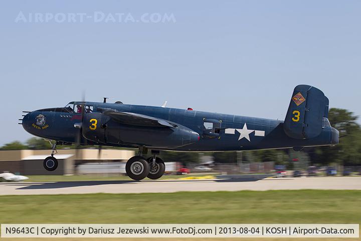 N9643C, 1944 North American B-25J Mitchell Mitchell C/N 108-47512, North American B-25J Mitchell 