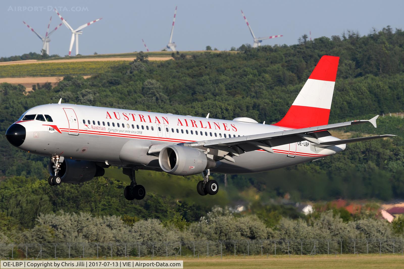 OE-LBP, 1998 Airbus A320-214 C/N 797, Austrian Airlines