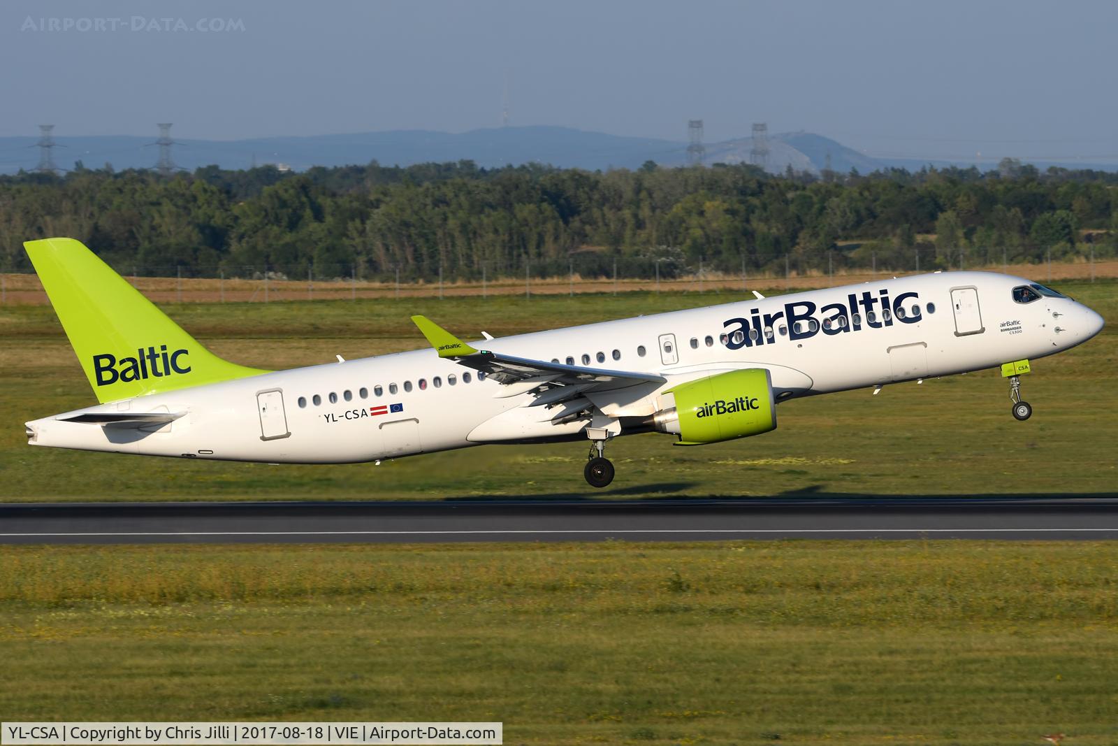 YL-CSA, 2016 Bombardier CSeries CS300 (BD-500-1A11) C/N 55003, Air Baltic