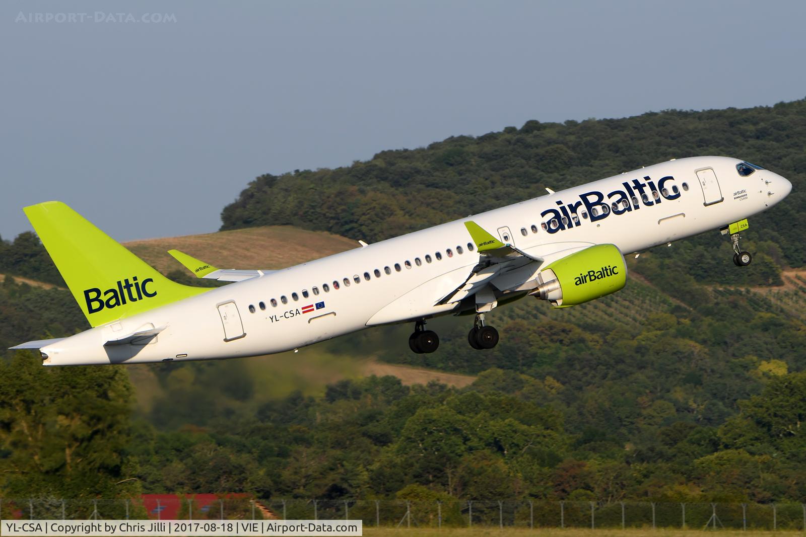 YL-CSA, 2016 Bombardier CSeries CS300 (BD-500-1A11) C/N 55003, Air Baltic