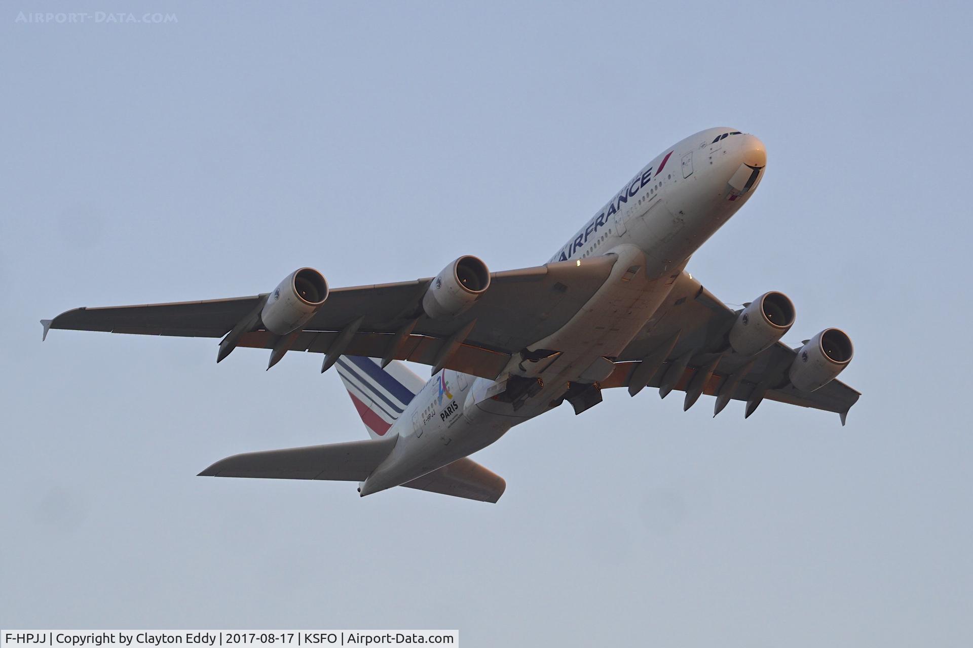 F-HPJJ, 2013 Airbus A380-861 C/N 115, Departing San Francisco Airport. 2017.
