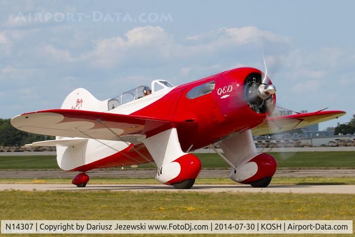 N14307, 2013 Granville Brothers Gee Bee Sportster Replica C/N 1 (N14307), Jim Moss QED Gee Bee R-6H C/N 1, N14307