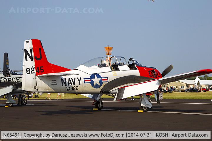 N65491, North American T-28B Trojan C/N 200-316 (138245), North American T-28B Trojan  C/N 138245, N65491