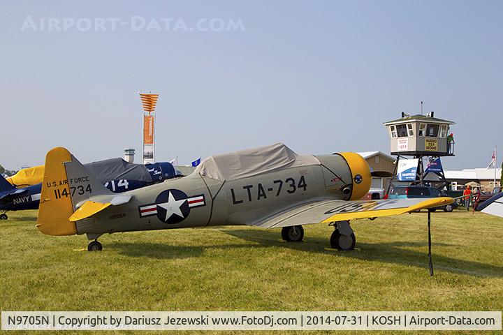 N9705N, 1952 North American T-6G Texan C/N 182-421, North American AT-6G Texan  C/N 51-14734, N9705N