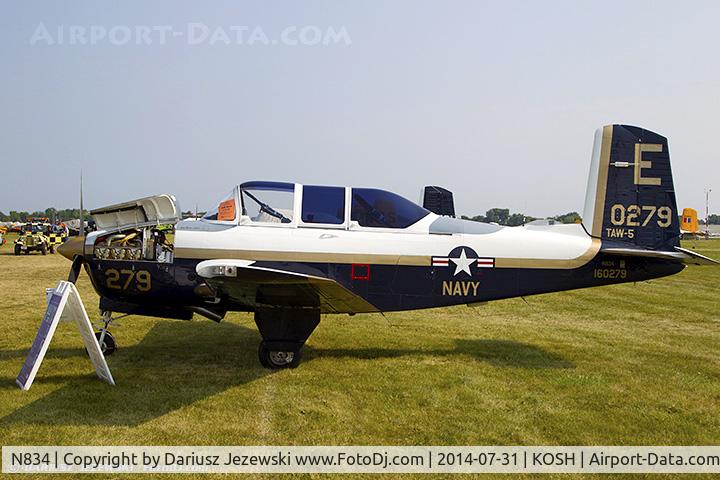 N834, 1952 Beech (CCF) T-34A Mentor (A45) C/N G-62, Beech A45  C/N G-62, N834