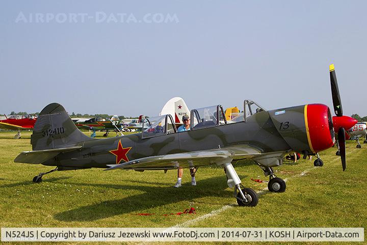 N524JS, 2003 Yakovlev (Aerostar) Yak-52TW C/N 0312410, Yakovlev Yak-52TW  C/N 0312410, N524JS