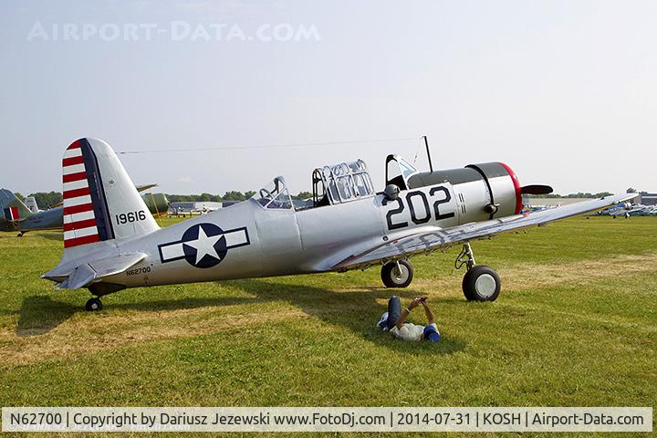 N62700, 1941 Convair BT-13A Valiant C/N 1850, Convair BT-13A  C/N 1850, N62700
