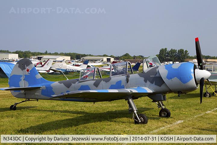 N343DC, 2004 Yakovlev (Aerostar) Yak-52TW C/N 0412508, Yakovlev Yak-52TW  C/N 0412508, N343DC