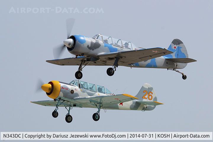 N343DC, 2004 Yakovlev (Aerostar) Yak-52TW C/N 0412508, Yakovlev Yak-52TW  C/N 0412508, N343DC