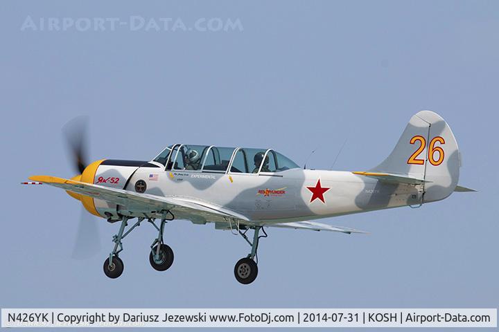 N426YK, 1985 Yakovlev (Aerostar) Yak-52 C/N 856102, Yakovlev Yak-52  C/N 856102, N426YK