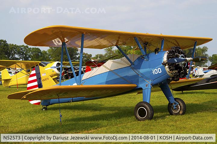 N52573, 1942 Boeing A75N1(PT17) C/N 75-2136, Boeing A75N1 (PT-17) Stearman  C/N 75-2136, N52573