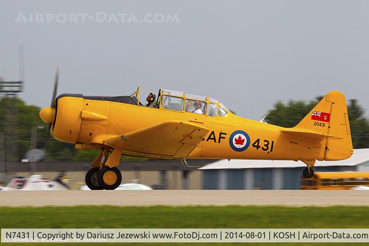 N7431, 1952 Canadian Car & Foundry Harvard MK IV C/N CCF4 222, Canadian Car & Foundry Harvard Mk IV  C/N CCF4 222, NX7431