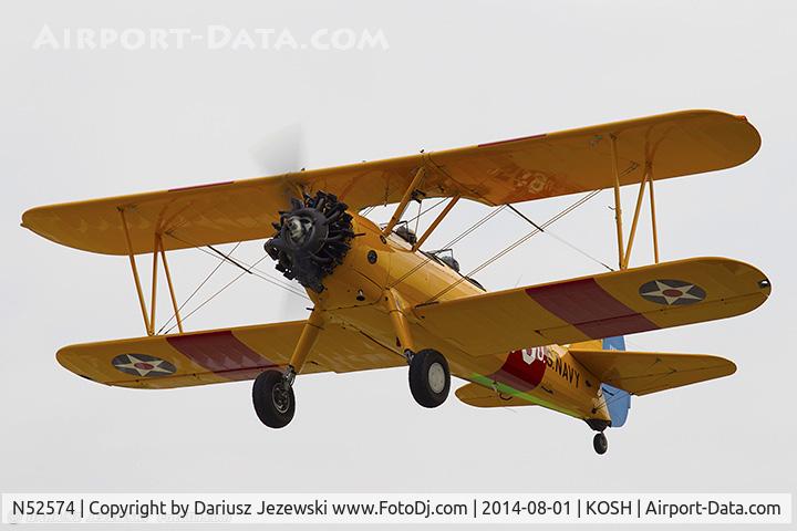 N52574, 1943 Boeing A75N1(PT17) C/N 75-4948, Boeing A75N1(PT17) Stearman  C/N 75-4948, N52574