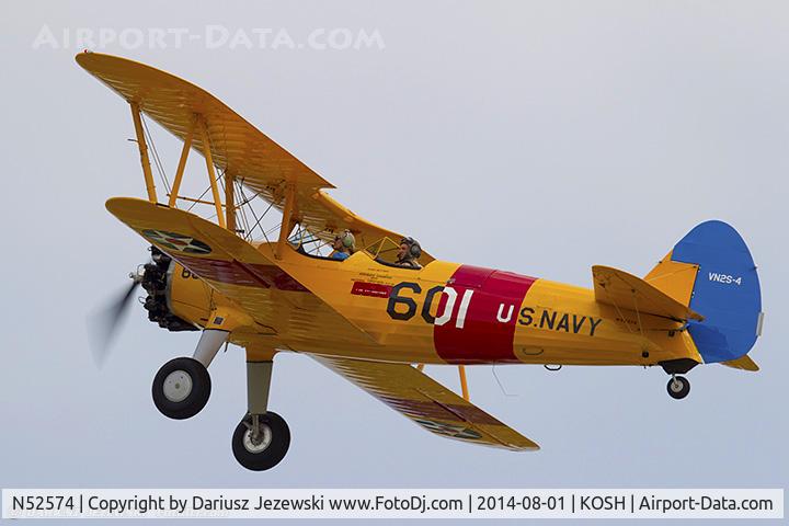 N52574, 1943 Boeing A75N1(PT17) C/N 75-4948, Boeing A75N1(PT17) Stearman  C/N 75-4948, N52574