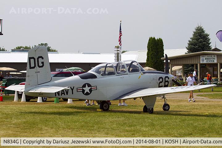 N834G, 1955 Beech (CCF) T-34A (A45) Mentor C/N CCF34-95, Beech A45 (T-34A)  C/N 34-95, N834G