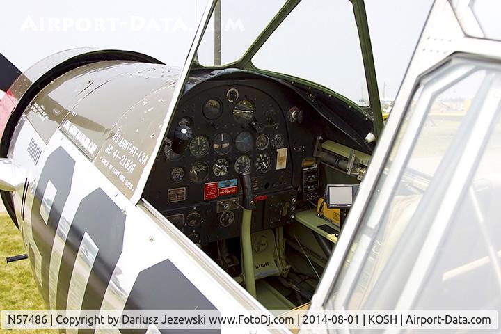 N57486, 1942 Consolidated Vultee BT-13A Valiant C/N 5665, Cockpit of Consolidated Vultee BT-13A  Valiant 