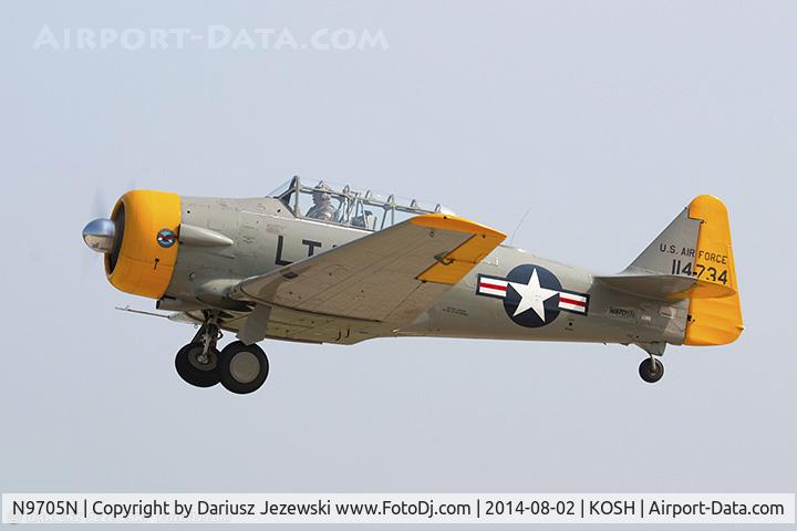 N9705N, 1952 North American T-6G Texan C/N 182-421, North American AT-6G Texan  C/N 51-14734, N9705N