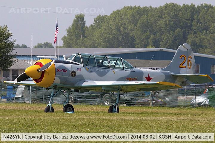 N426YK, 1985 Yakovlev (Aerostar) Yak-52 C/N 856102, Yakovlev Yak-52  C/N 856102, N426YK