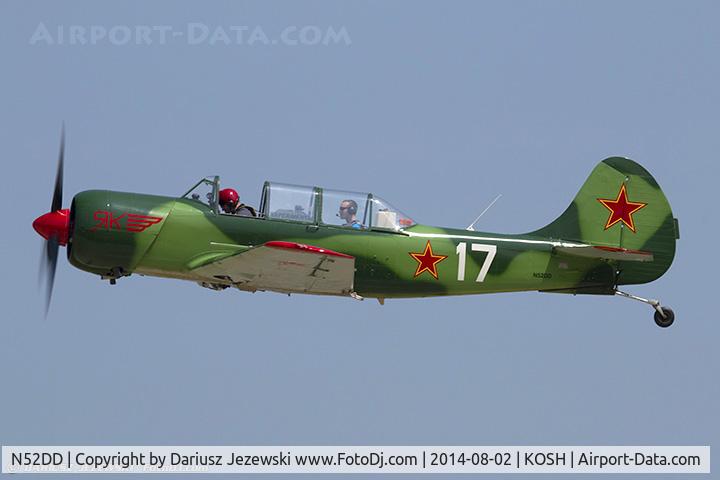 N52DD, 2002 Yakovlev (Aerostar) Yak-52TW C/N 0212404, Yakovlev Yak-52TW  C/N 0212404, N52DD