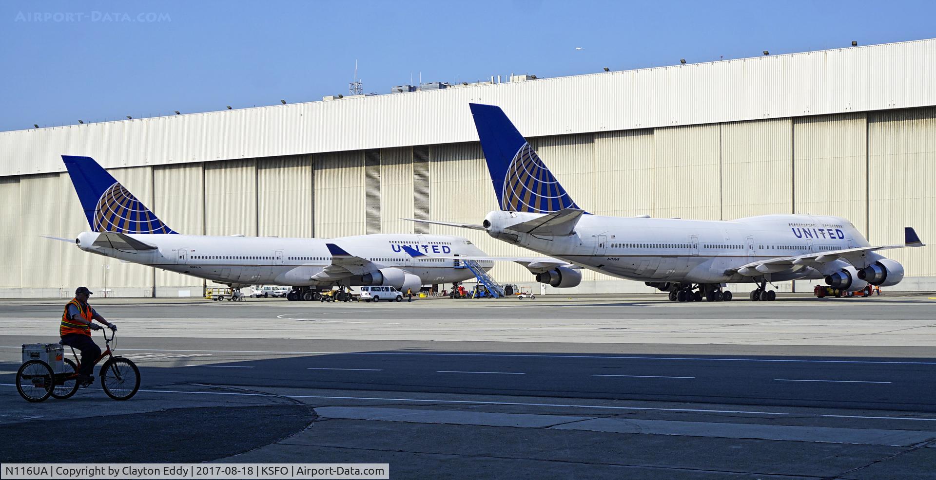N116UA, 1998 Boeing 747-422 C/N 26908, SFO 2017.