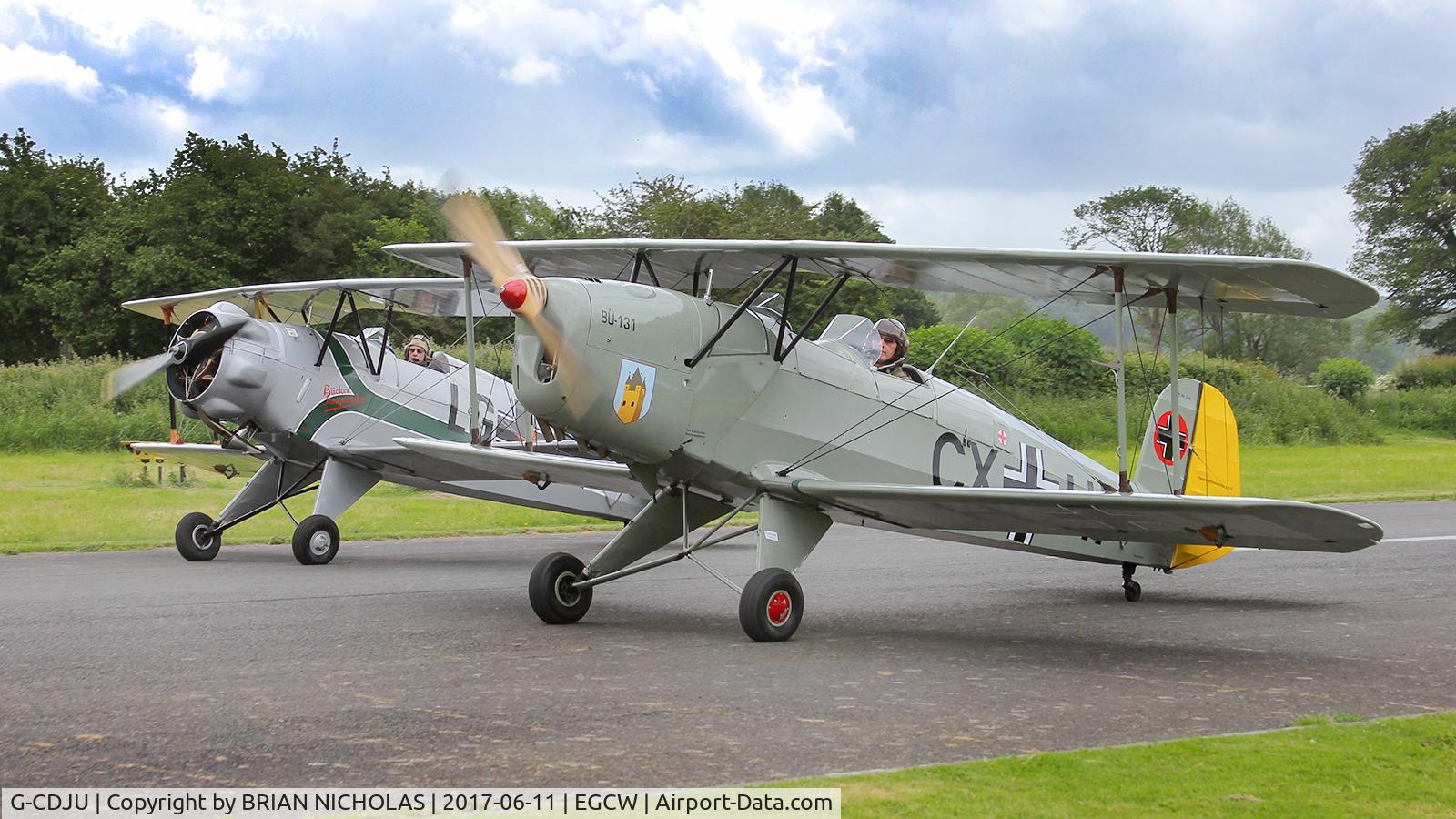 G-CDJU, 1954 CASA 1-131E Jungmann C/N 1078, 2017 Airshow.