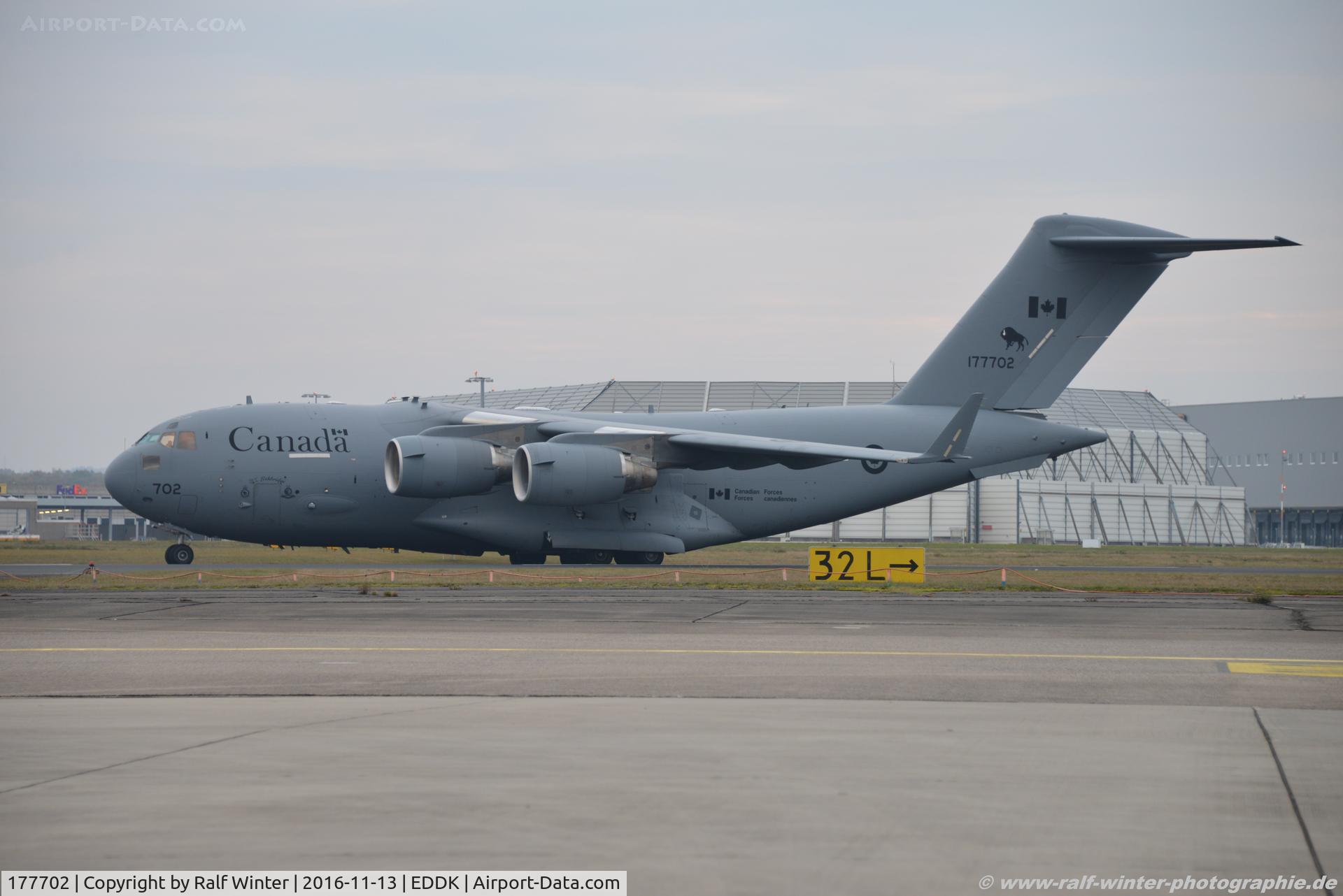 177702, 2007 Boeing CC-177 Globemaster III C/N F-180, Boeing C-17A CC-177 - CFC Canadian Forces - CA-2 - 177702 - 13.11.2016 - CGN