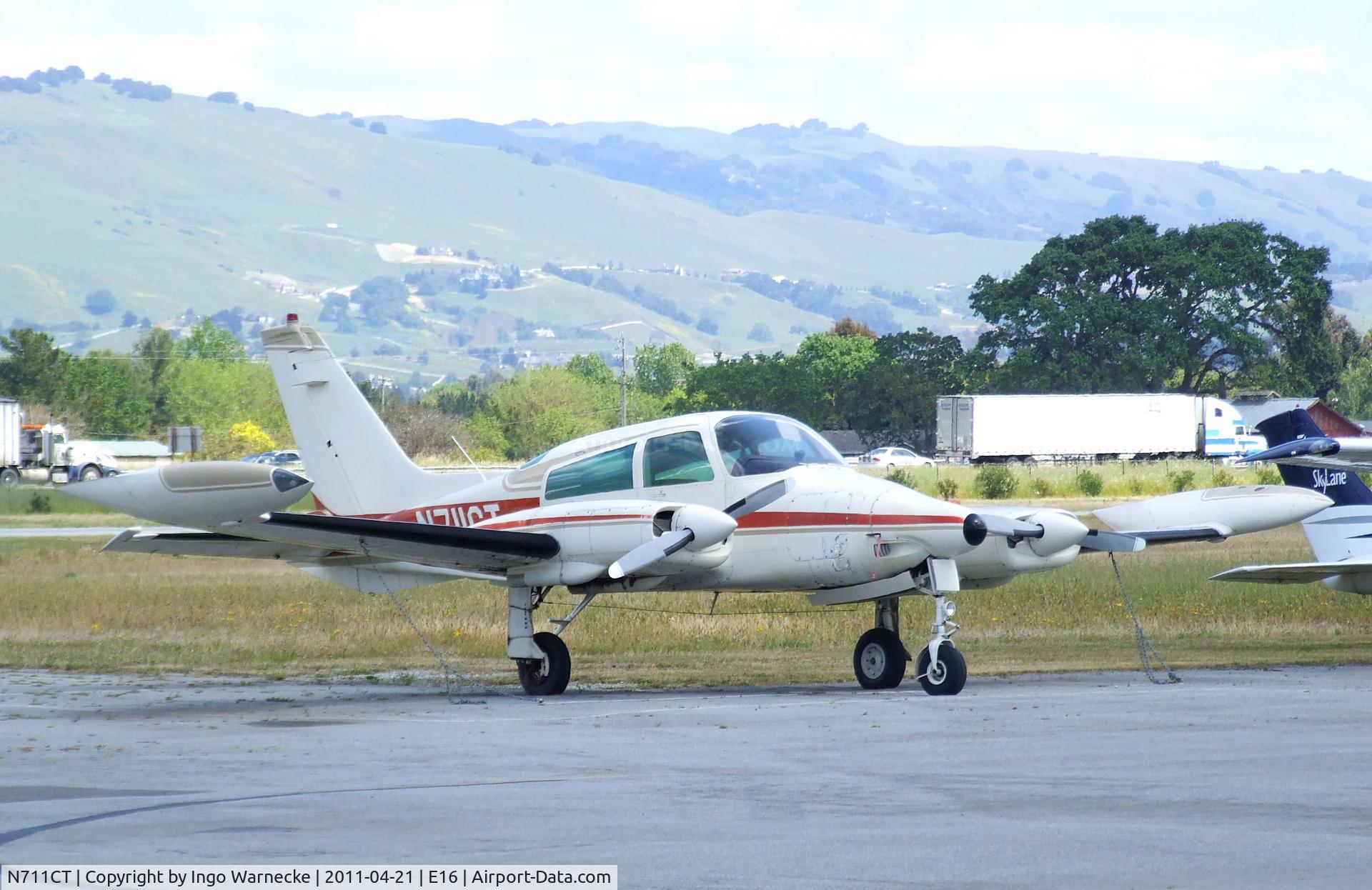 N711CT, 1973 Cessna 310Q C/N 310Q0677, Cessna 310Q at Santa Clara County airport, San Martin CA