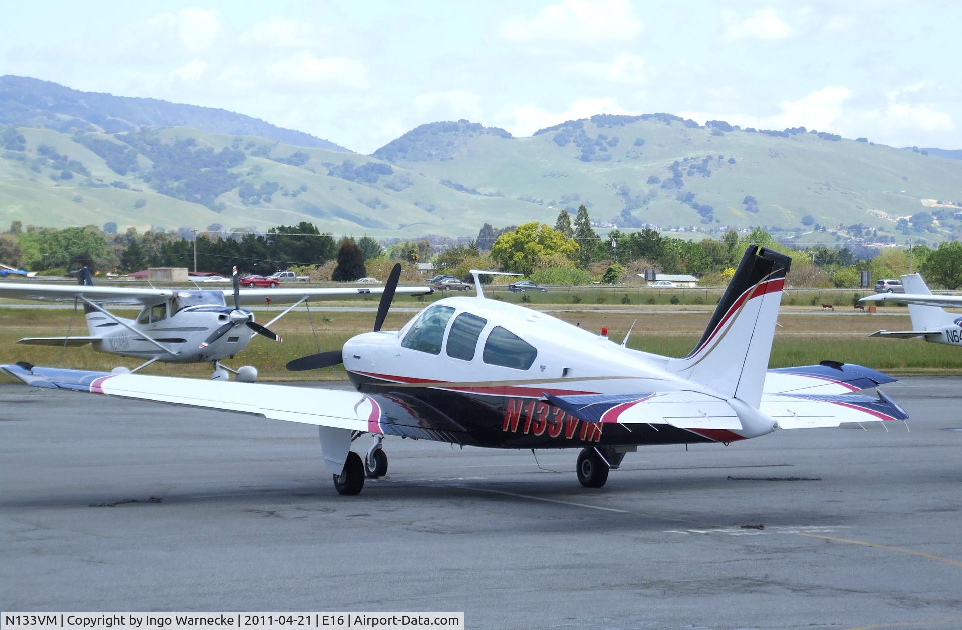 N133VM, 1978 Beech F33A Bonanza C/N CE786, Beechcraft F33A Bonanza at Santa Clara County airport, San Martin CA