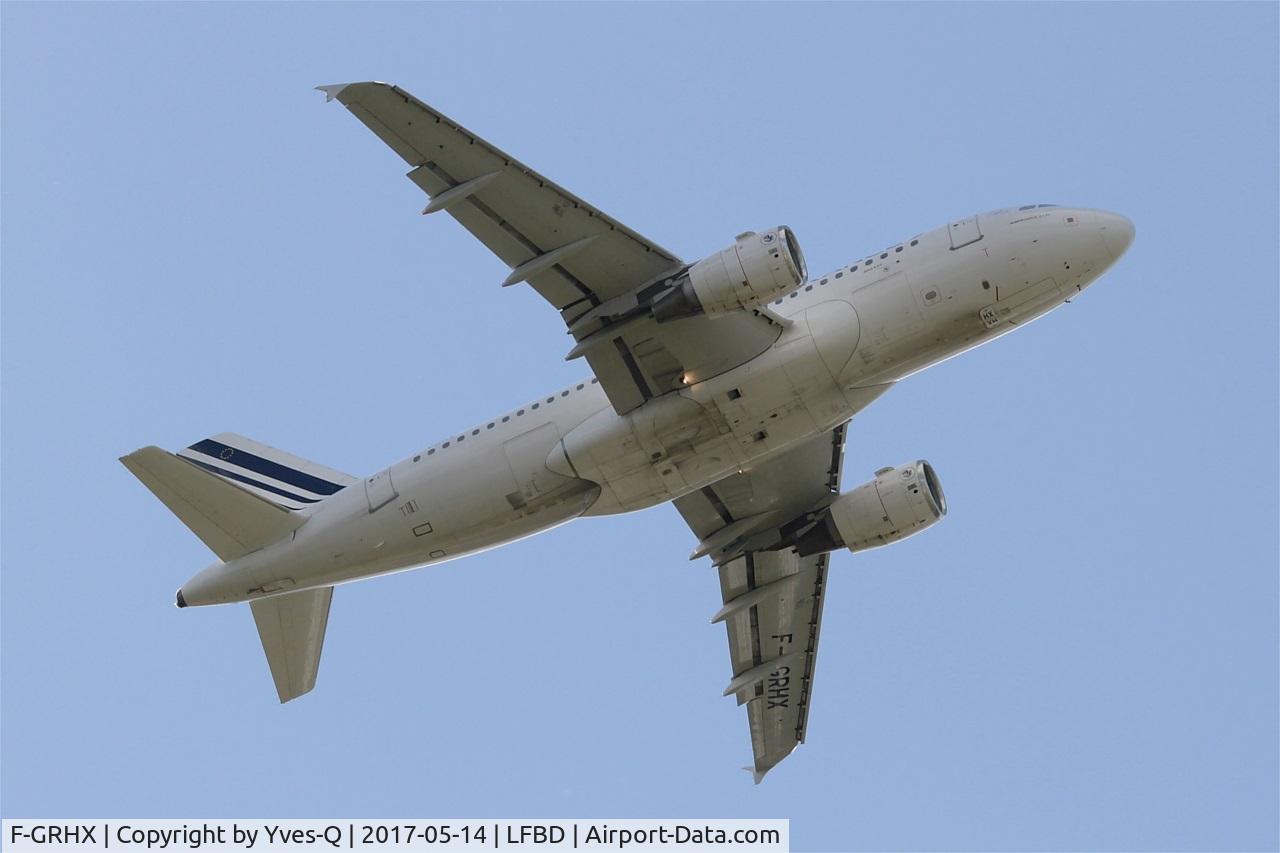 F-GRHX, 2001 Airbus A319-111 C/N 1524, Airbus A319-111, Take off rwy 05, Bordeaux-Mérignac airport (LFBD-BOD)