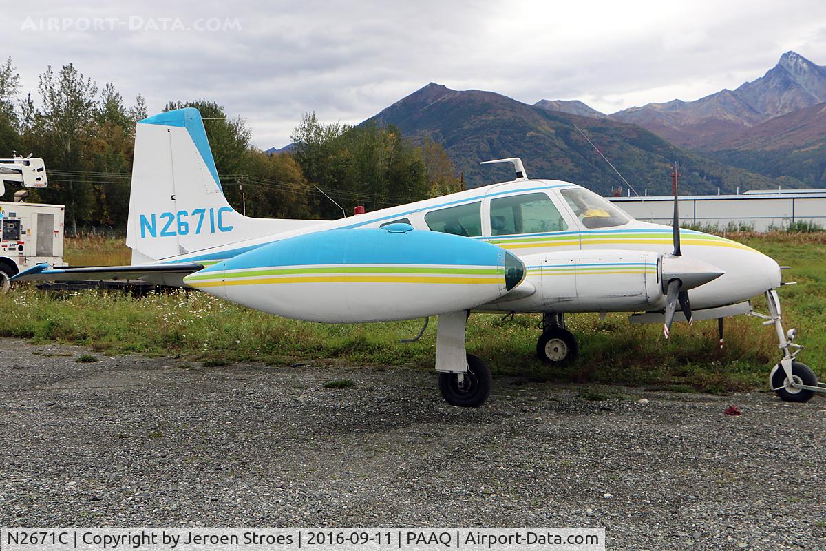 N2671C, 1955 Cessna 310 C/N 35071, paaq