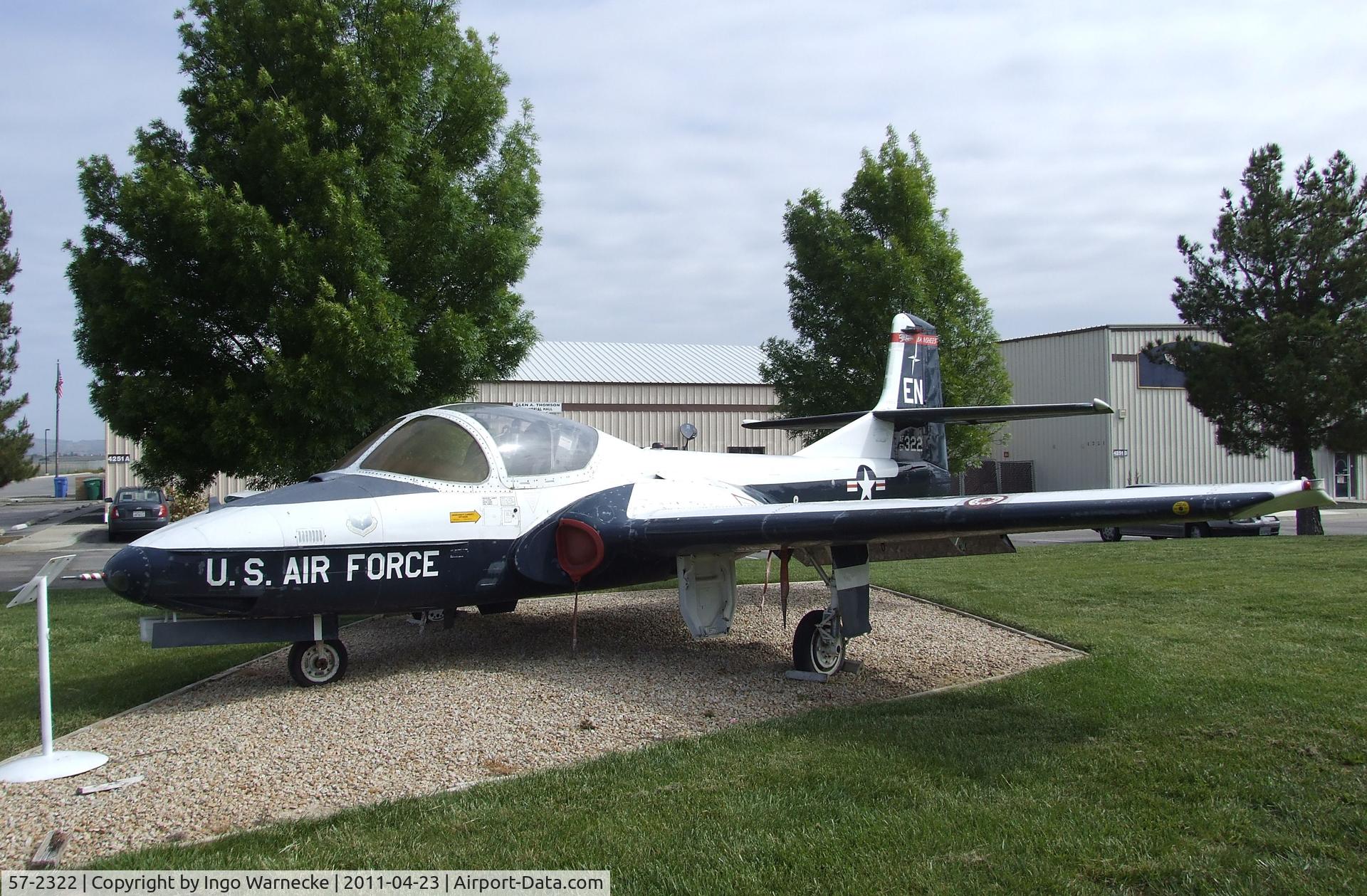 57-2322, 1957 Cessna T-37B Tweety Bird C/N 40255, Cessna T-37B at the Estrella Warbirds  Museum, Paso Robles CA