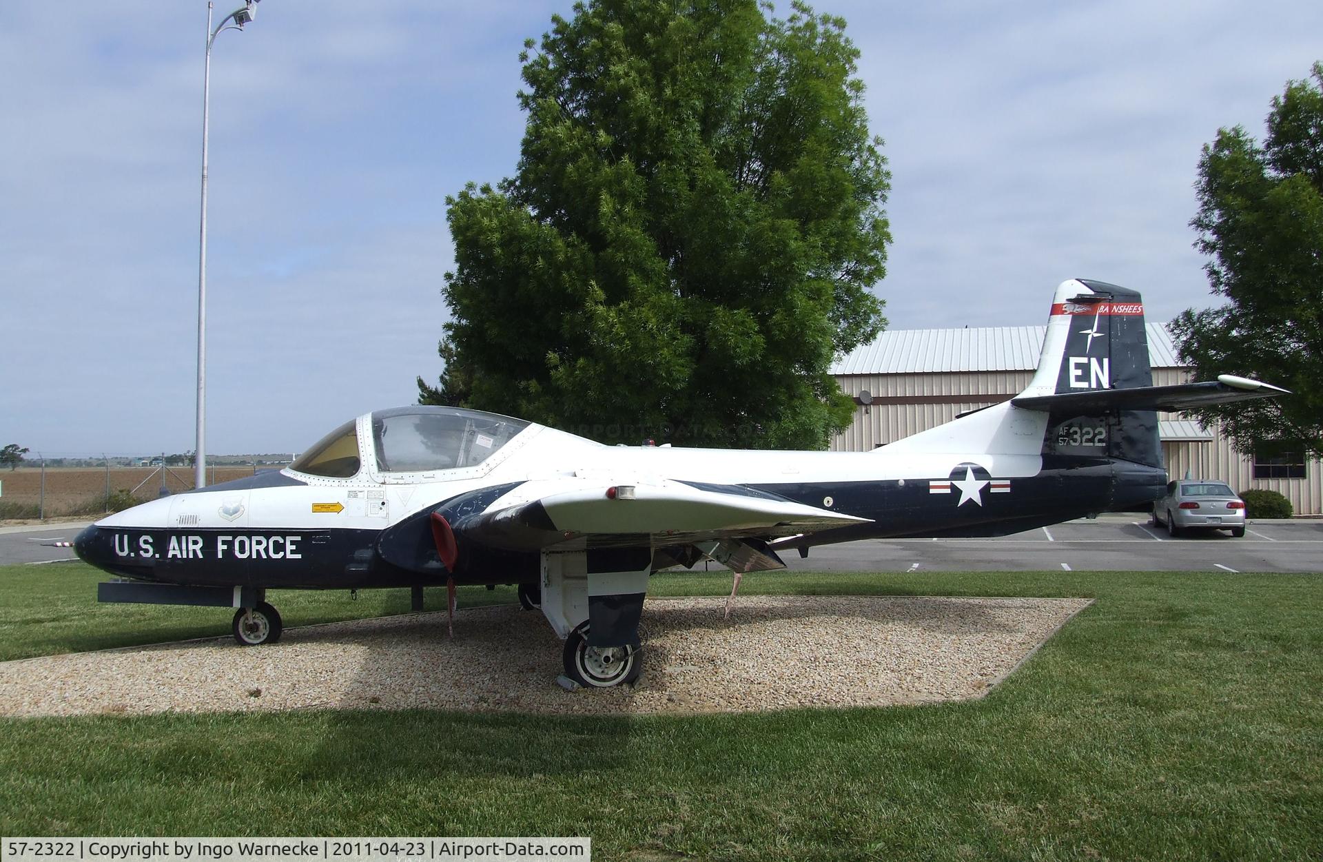 57-2322, 1957 Cessna T-37B Tweety Bird C/N 40255, Cessna T-37B at the Estrella Warbirds  Museum, Paso Robles CA