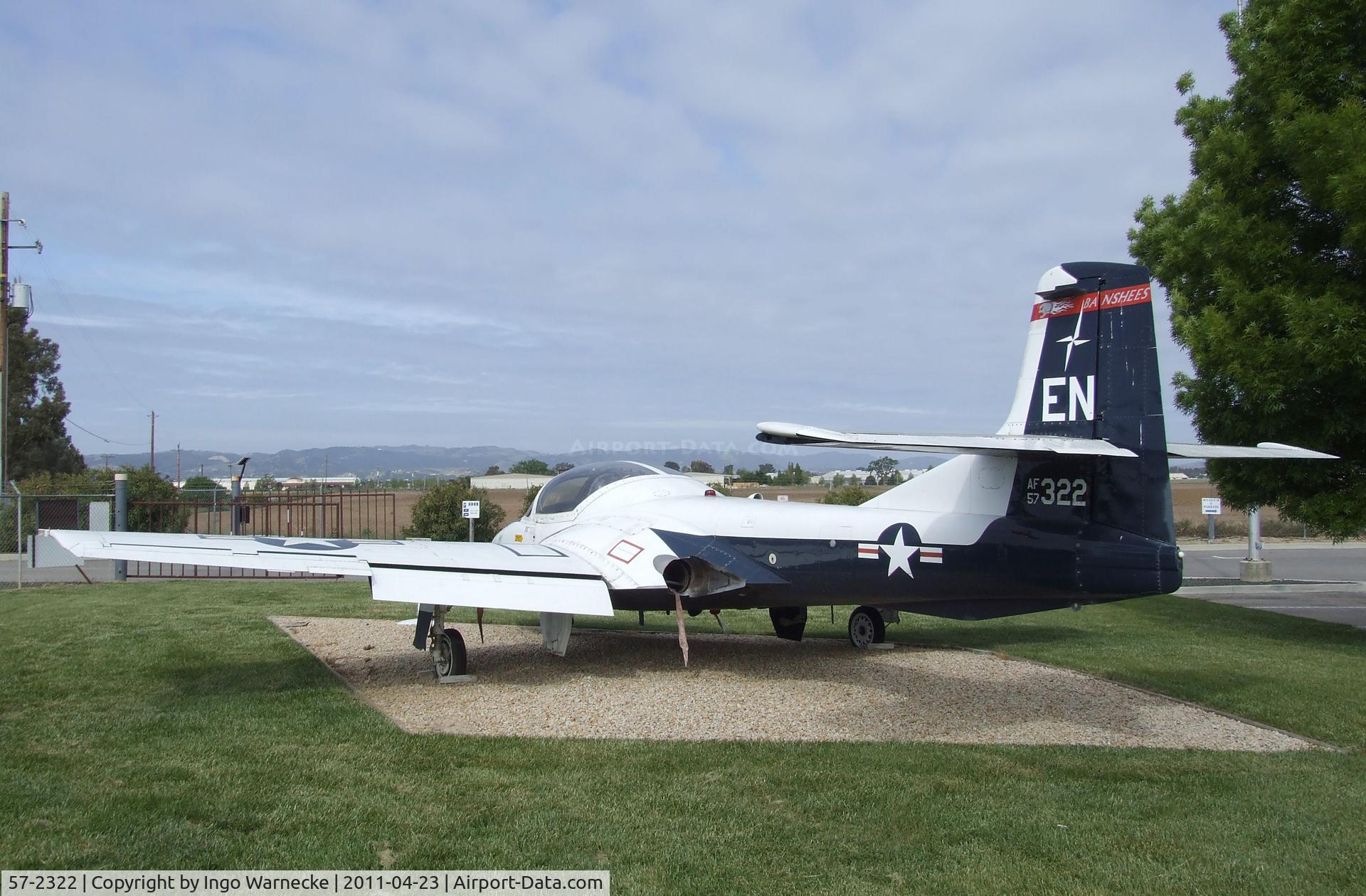 57-2322, 1957 Cessna T-37B Tweety Bird C/N 40255, Cessna T-37B at the Estrella Warbirds  Museum, Paso Robles CA