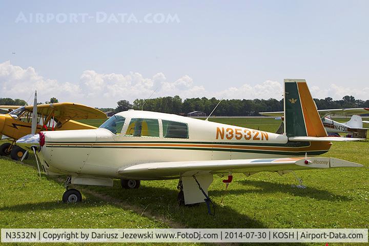 N3532N, 1968 Mooney M20C Ranger C/N 680063, Mooney M20C Ranger  C/N 680063, N3532N