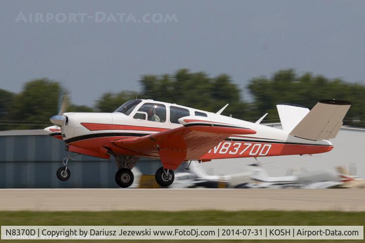 N8370D, 1958 Beech J35 Bonanza C/N D-5463, Beech J35 Bonanza  C/N D-5463, N8370D