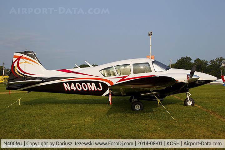 N400MJ, 1999 Bombardier CRJ-100ER (CL-600-2B19) C/N 7309, Piper PA-23-160 Apache  C/N 23-1627, N400MJ