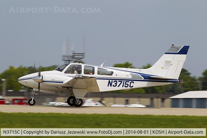 N3715C, 1981 Beech 95-B55 (T42A) Baron C/N TC-2391, Beech 95-B55 (T42A) Baron  C/N TC-2391, N3715C