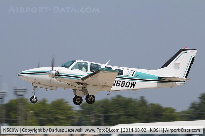 N580W, 1976 Beech 58 Baron C/N TH-774, Beech 58 Baron  C/N TH-774, N580W
