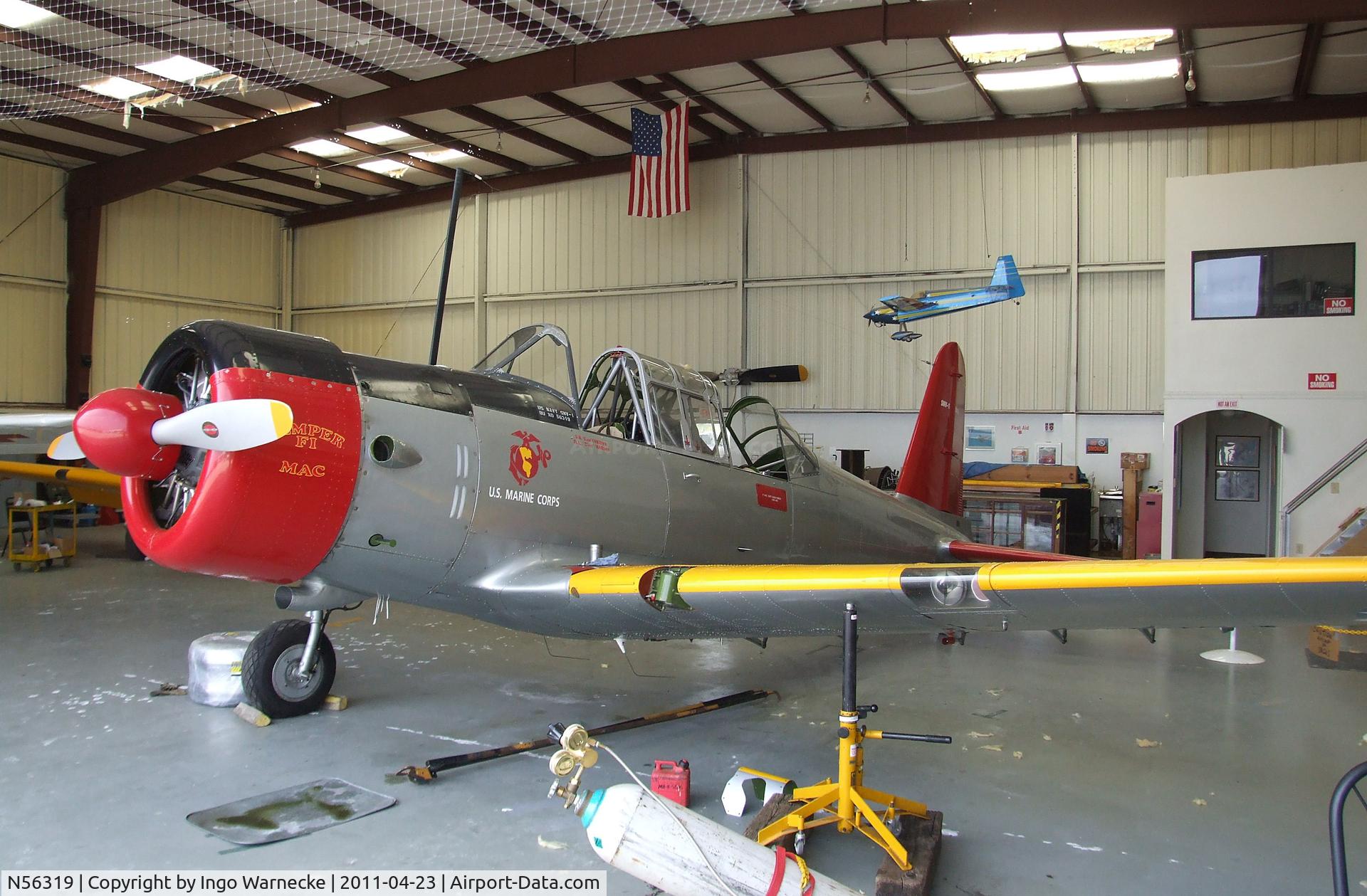 N56319, 1941 Consolidated Vultee BT-13A C/N 2167, Vultee BT-13A Valiant at the Estrella Warbirds  Museum, Paso Robles CA