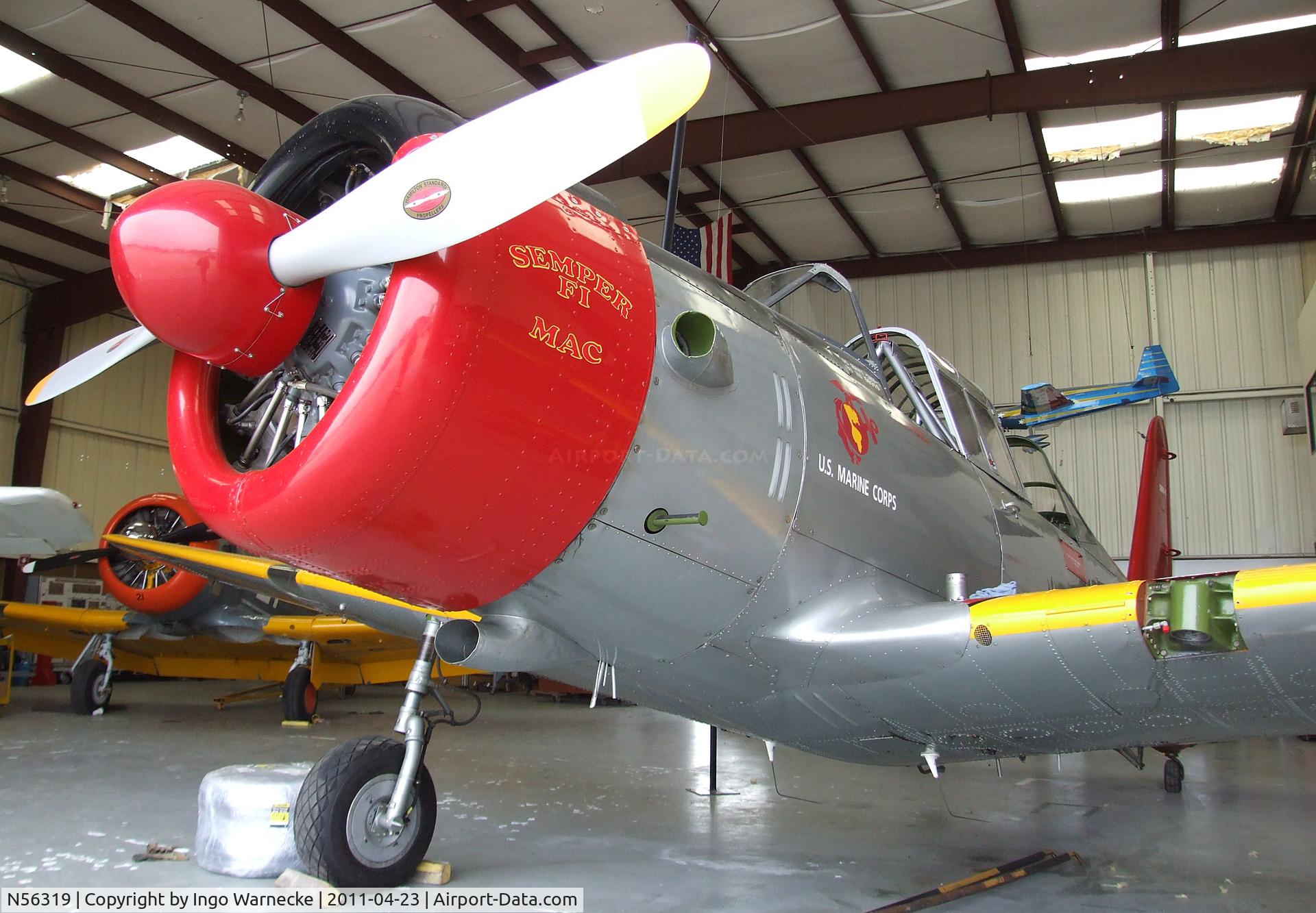 N56319, 1941 Consolidated Vultee BT-13A C/N 2167, Vultee BT-13A Valiant at the Estrella Warbirds  Museum, Paso Robles CA